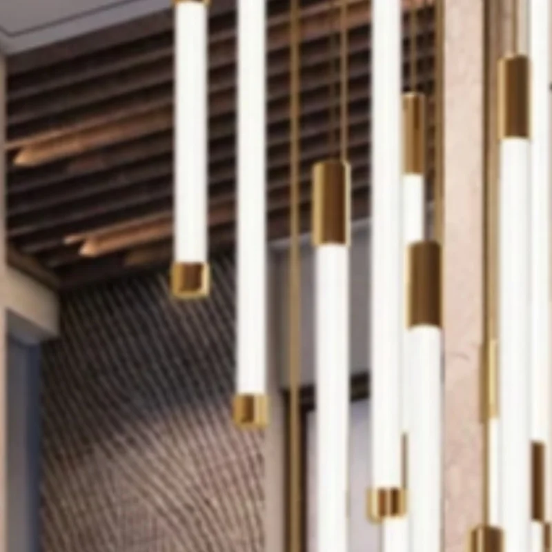 

Modern Staircase LED Chandeliers Luxury Living Room Lighting Duplex Attic Home Decoration Restaurant Bright Ceiling Chandeliers