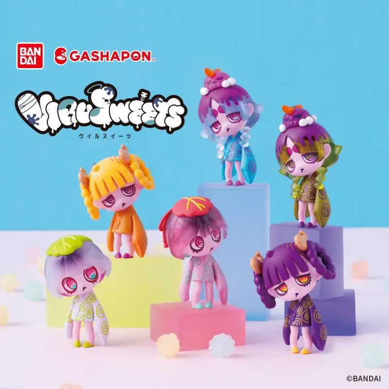 Bandai torcido ovo virusweets querida menina personagens em forma de vento ornamentos anime brinquedo figuras colecionáveis presente do feriado