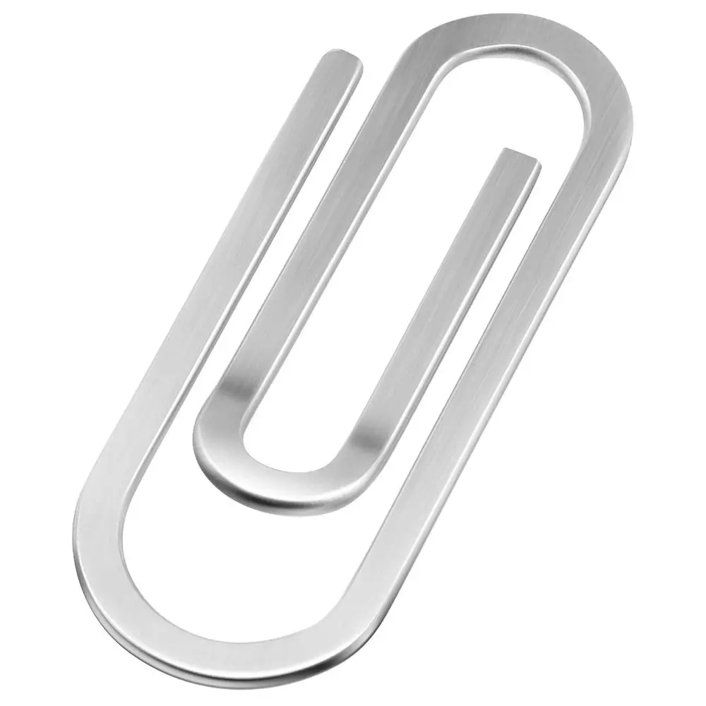 Handiness Creative Money Clips Stainless Steel Ultra Thin Banknote Folder Minimalist Front Pocket Wallet Festival Use