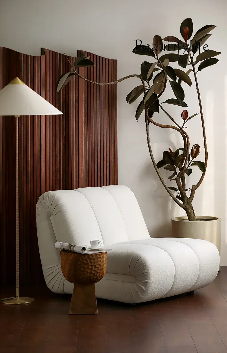 French Cream Style Fabric Leisure Chair Living Room Design Module Combination Sofa