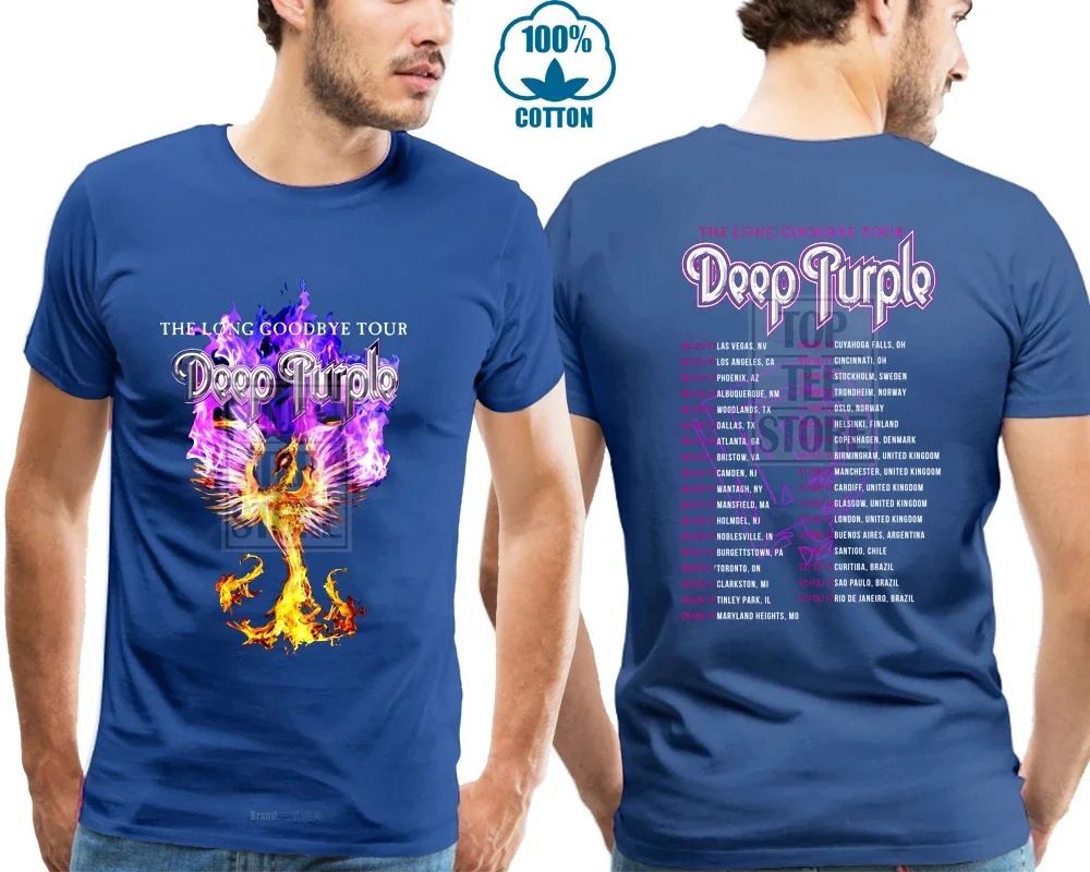 New Deep Purple The Long Goodbye Tour 2018 Men\'S Black T Shirt S 4Xl