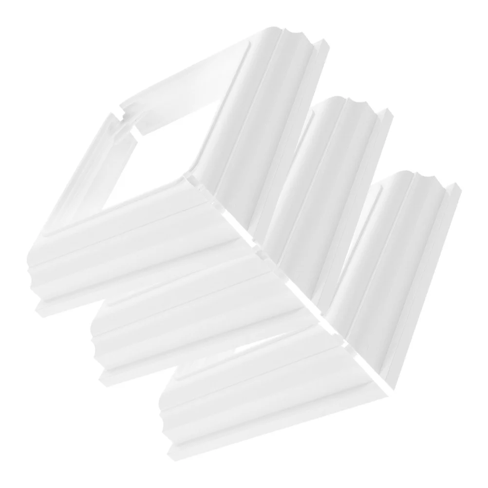 

3Pcs Split Post Base Cover Decorative Fence Skirt Outdoor Railing Column Wraps Easy Installation Lightweight PVC Enhanced