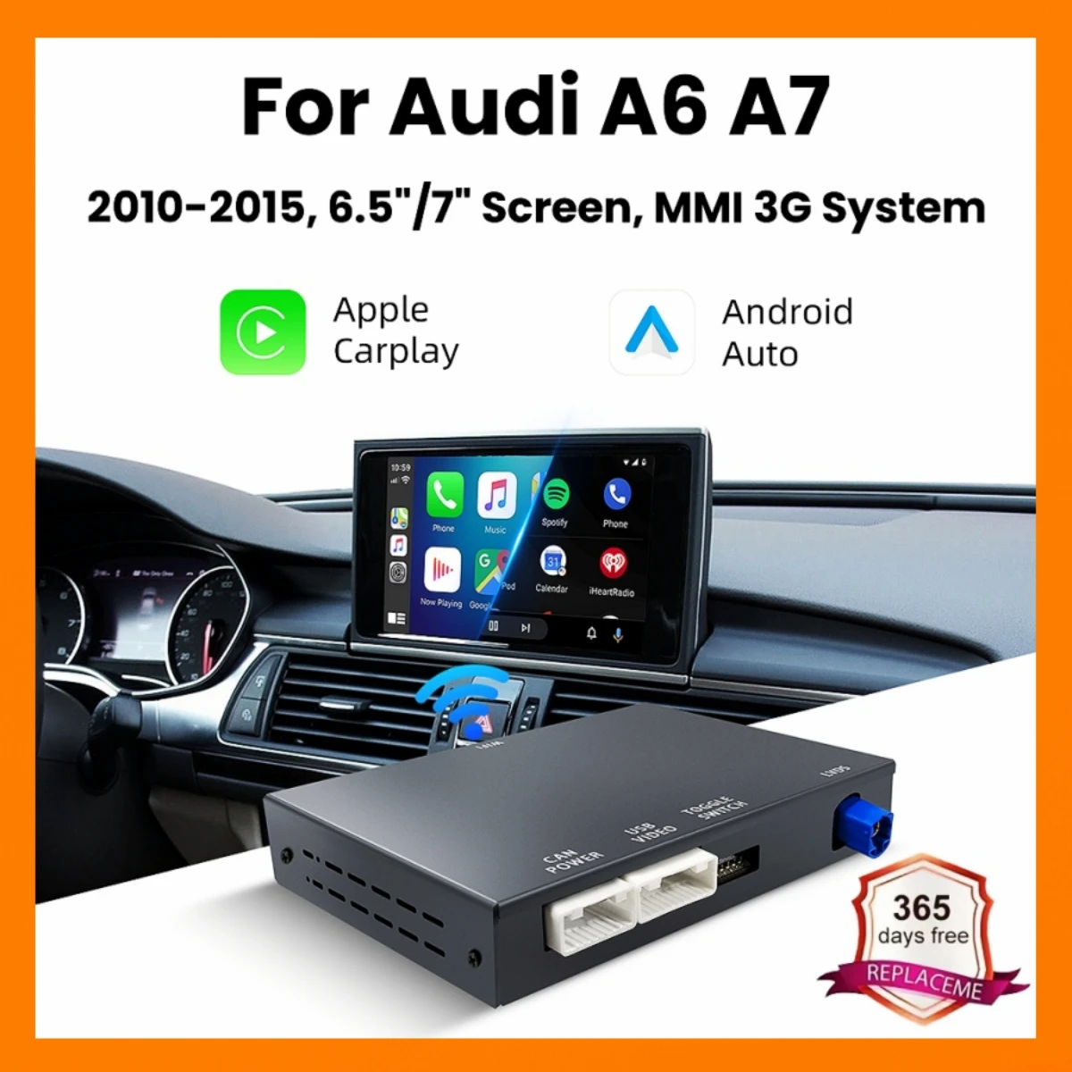OEM Screen Upgrade Decoder Box For Audi A6 A7 2010-2015, 6.5
