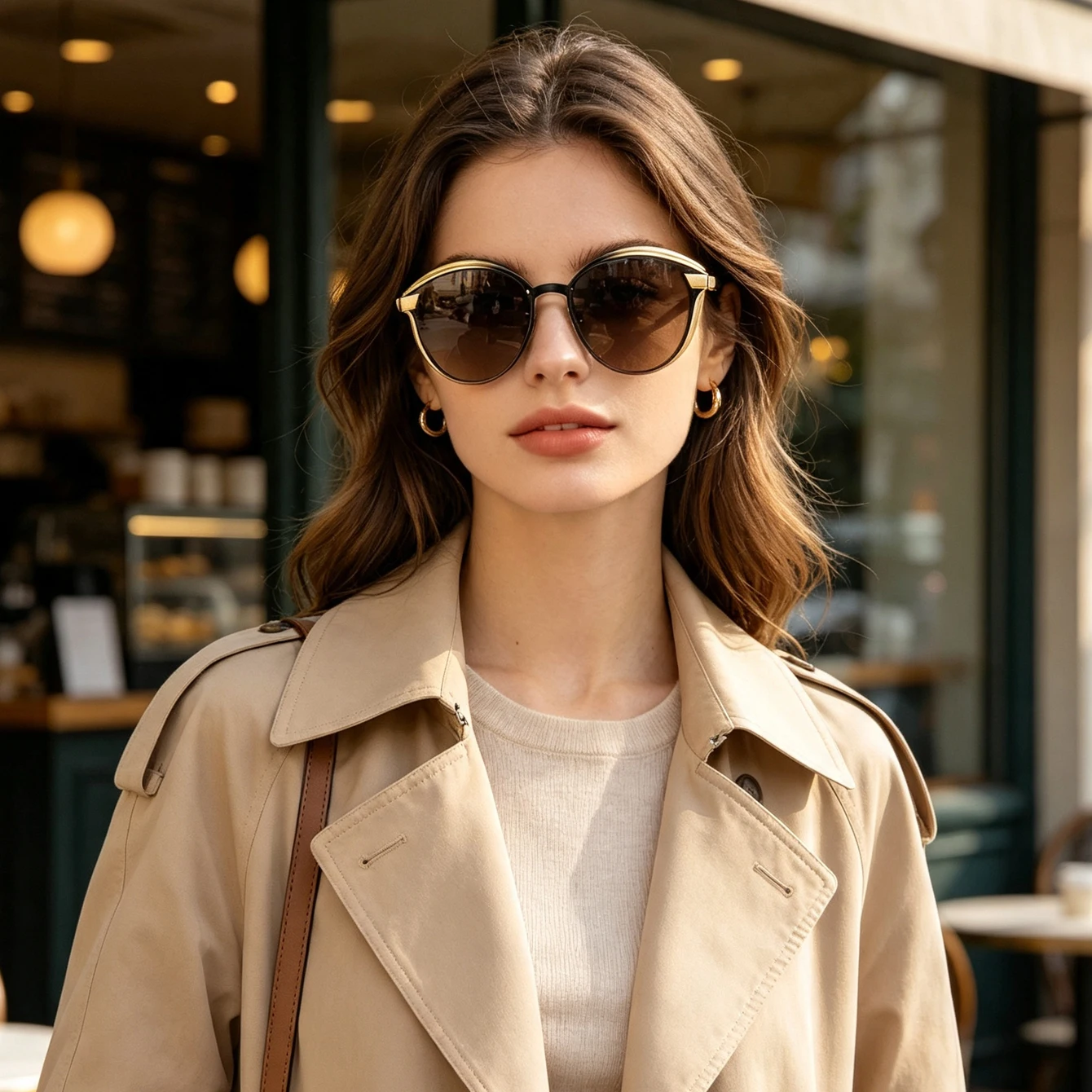 Unisex Trendy Round‑Oval UV400 Sunglasses, Vintage Casual Eyewear for Shopping, Selfie, Party, Travel & Beach