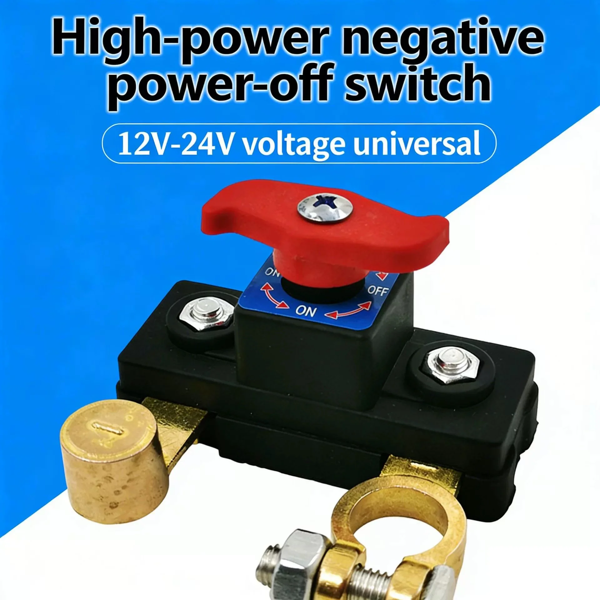 Car Battery Cut Off Switch Disconnect Automatic Circuit Breaker Anti-Power Off Leakage Protector Universal Auto Parts 12V/24V ﻿