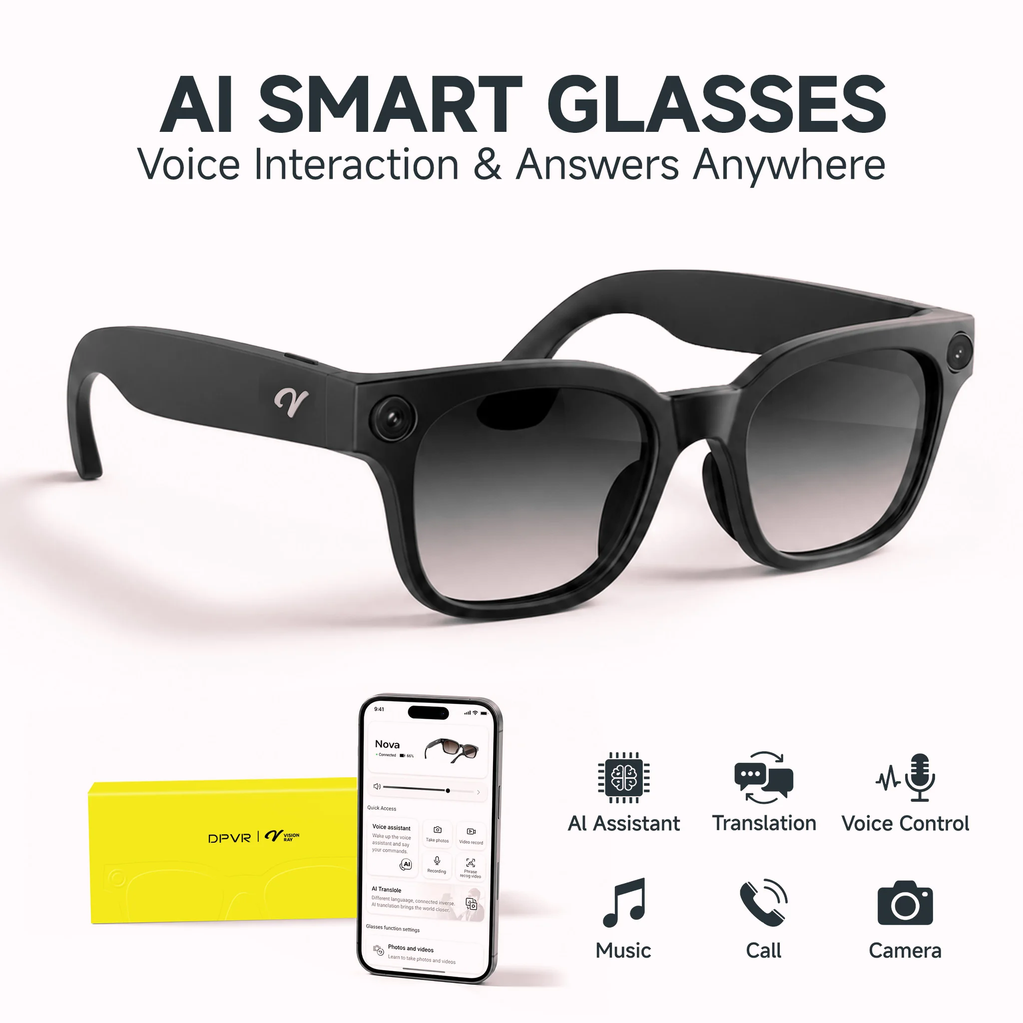 The artificial intelligence sunglasses are specially designed for daily adventures and life beyond the realm of travel.