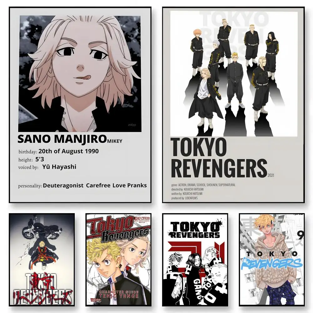 Manga Tokyo Revengers   Character Print Japanese Graphic Streaming Film Style Wall Artwork Bedroom Decor Poster