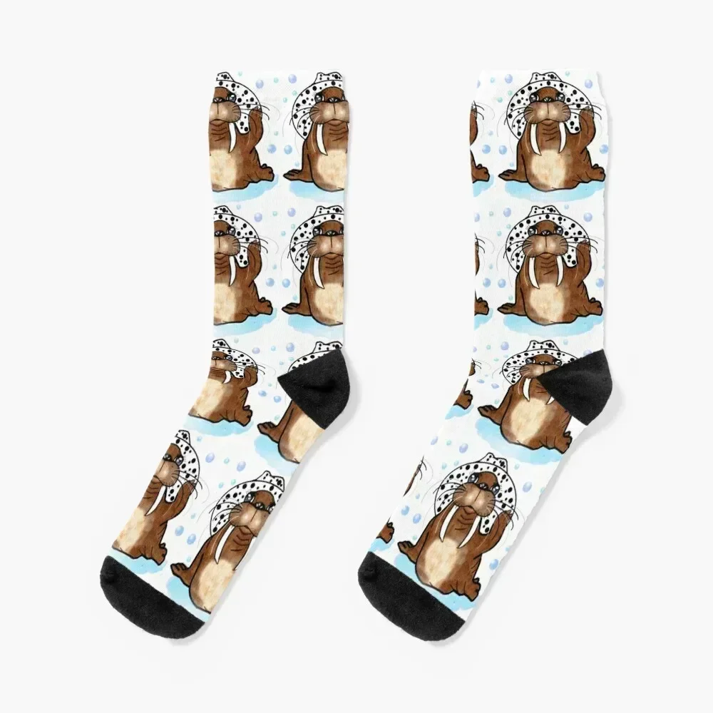 walrus - Hello Socks Lots designer Stockings anti-slip Socks Woman Men's