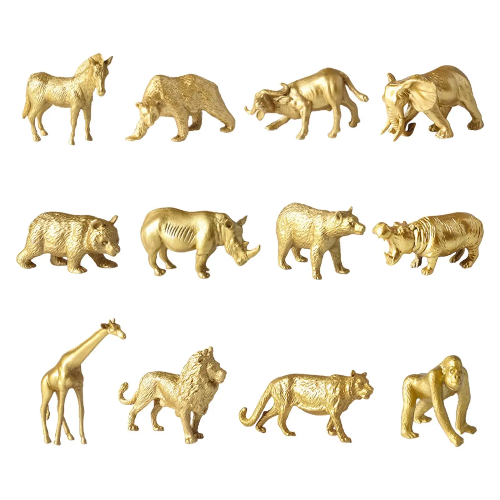 Figuras de animales de granja, miniaturas, Juguetes Educativos de aprendizaje para niñas, 12 piezas