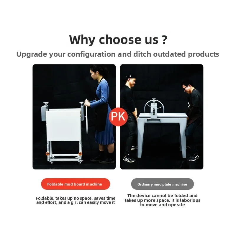 Ceramic professional equipment Foldable clay slab machine Manual two-axis clay slab machine clay slab porcelain