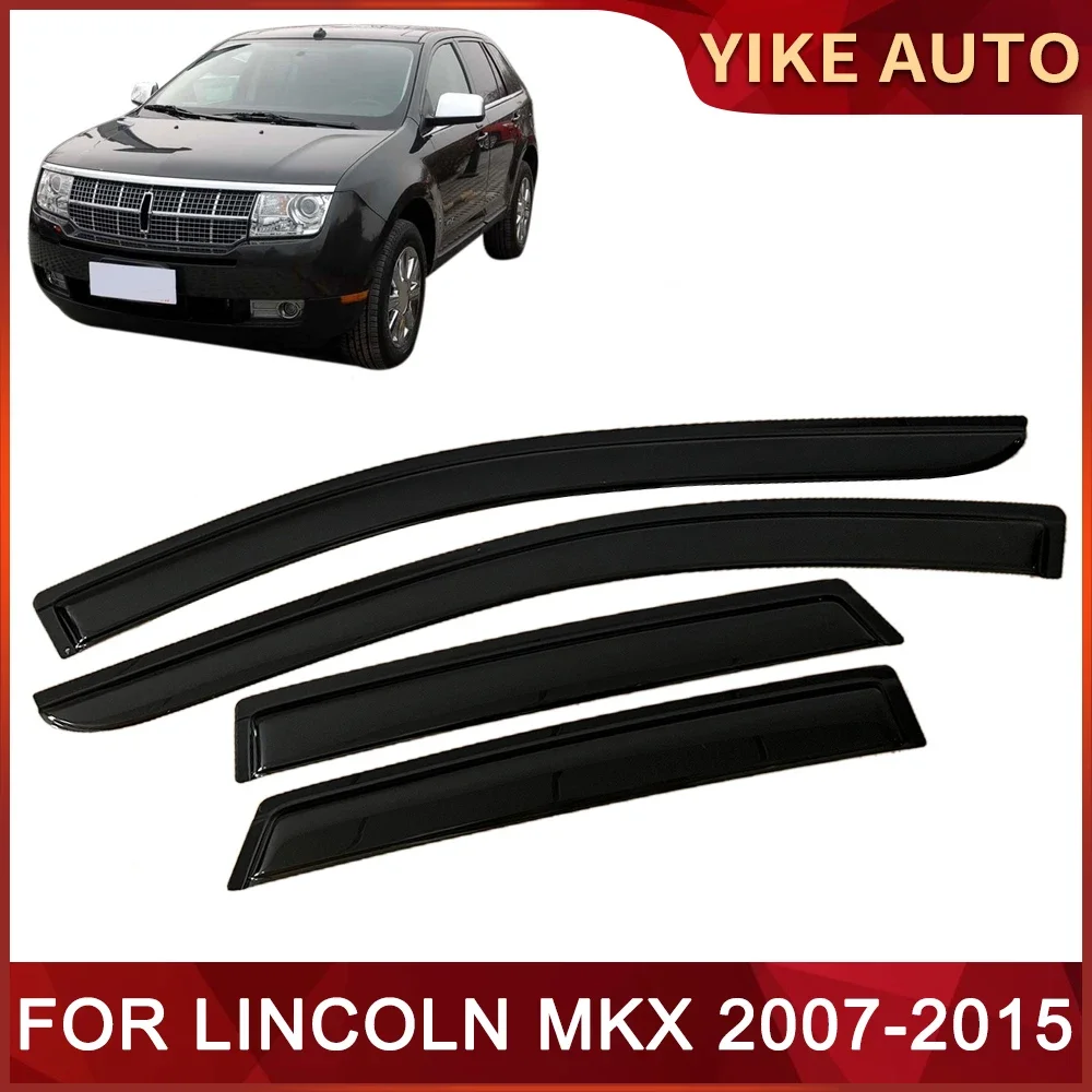 Window Visor for LINCOLN MKX 2007-2015 Weathershied Door Visor Wind Sun Rain Guards Side Window Wind Deflectors Auto Parts