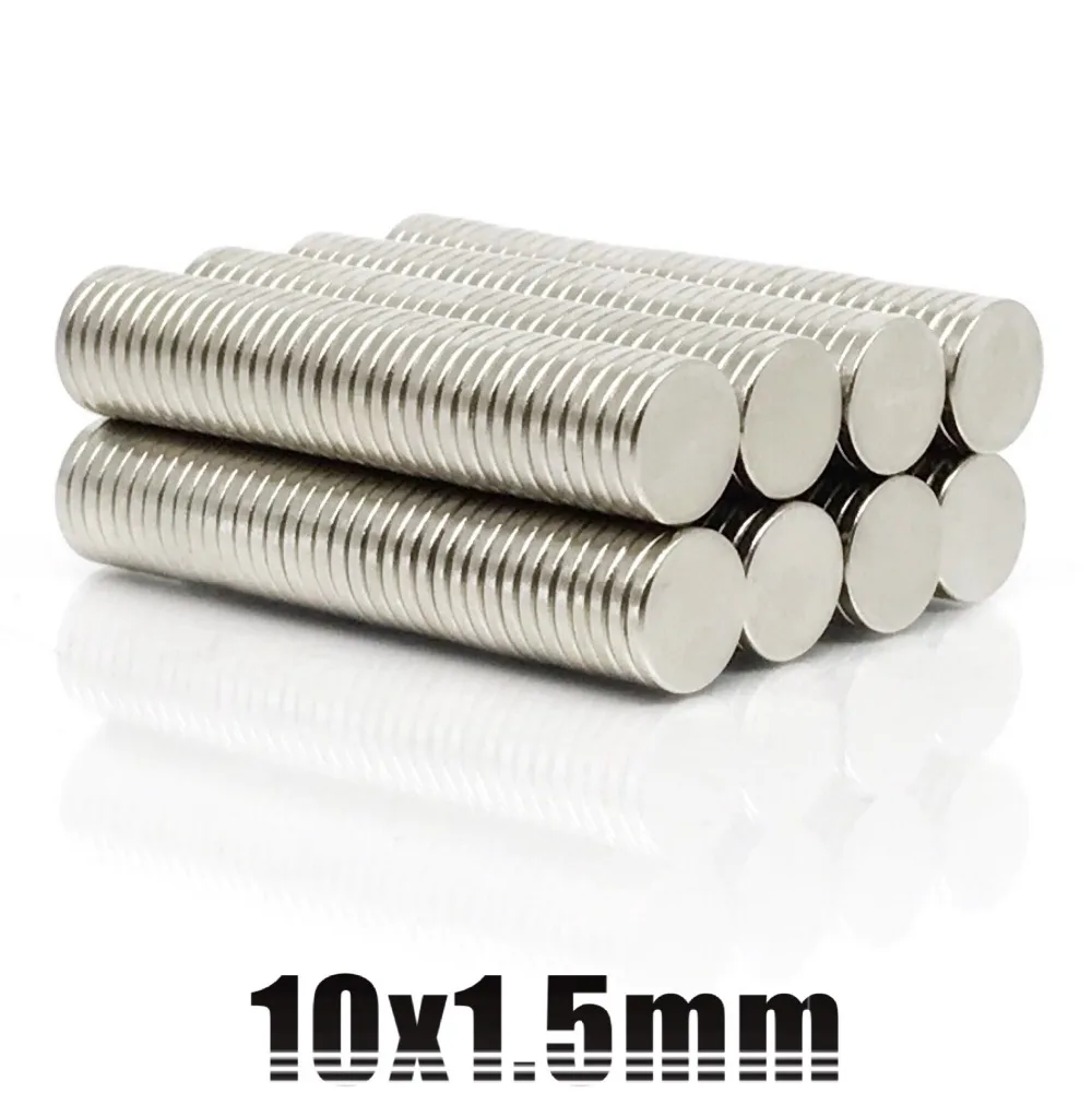 20~500PCS 10x1.5 Rare Earth Magnets Diameter 10x1.5 mm Small Round Magnets 10mmx1.5mm Permanent Neodymium Magnets 10*1.5mm