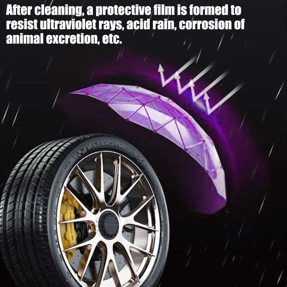 Car Tire Shine Coating Tyre Gloss Plastic Rubber Wheel Restorer Agent Spray Polishing Brightener Auto Car Detailing