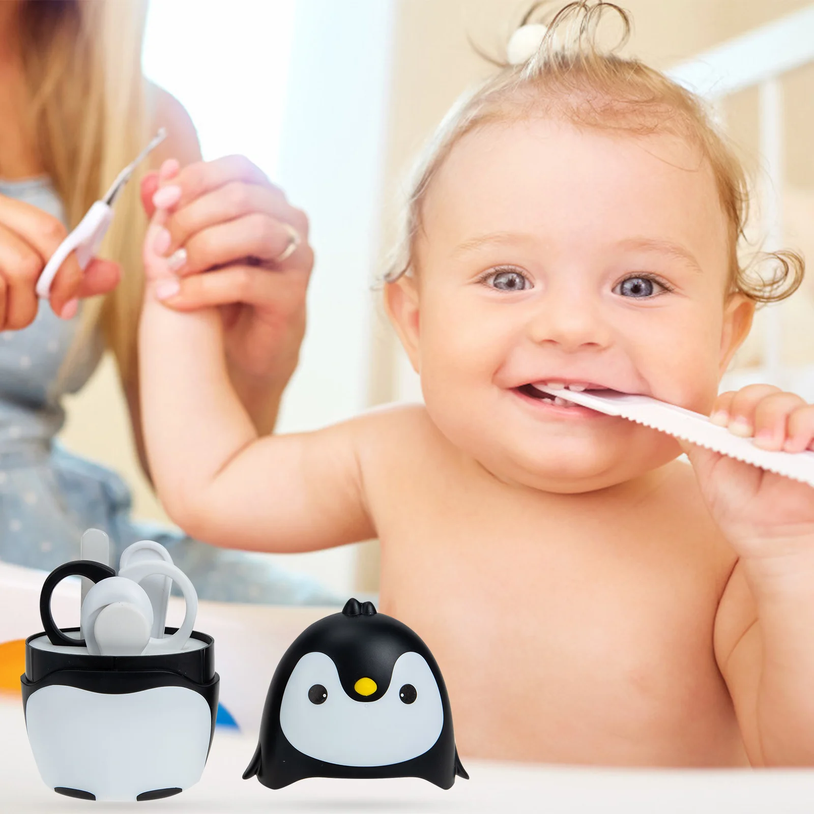 

1 комплект, детские кусачки для ногтей, эргономичные безопасные ножницы, пилочка для ногтей, пинцет, детский маникюрный набор для ухода за волосами, детские безопасные ножницы