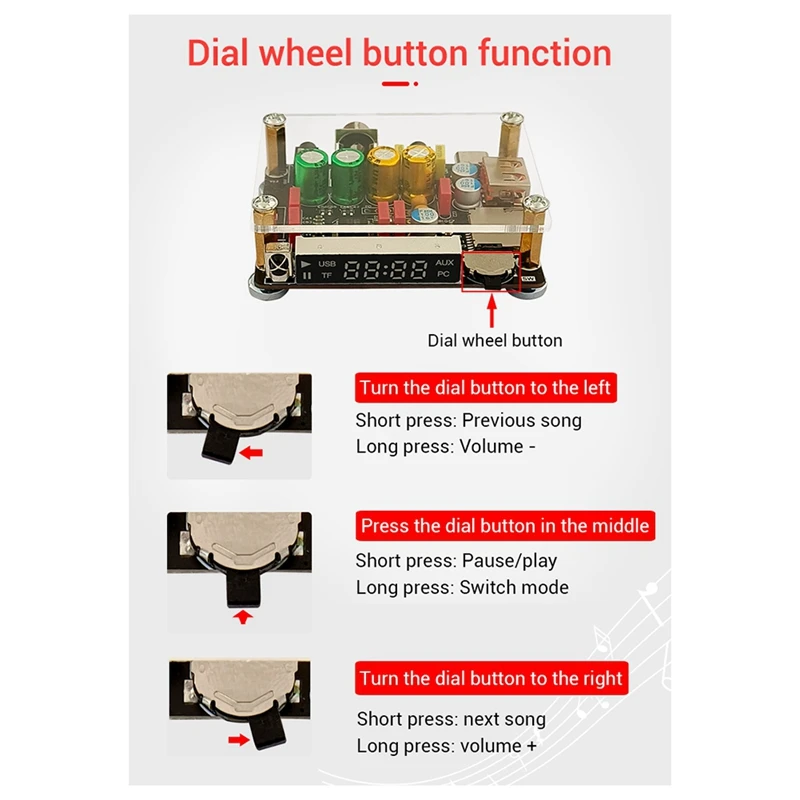 DAM K1 Lossless Fever Bluetooth U Disk Sound Card Coaxial TF Decoder Board Power Amplifier Pre-Amplifier DSP Tuning