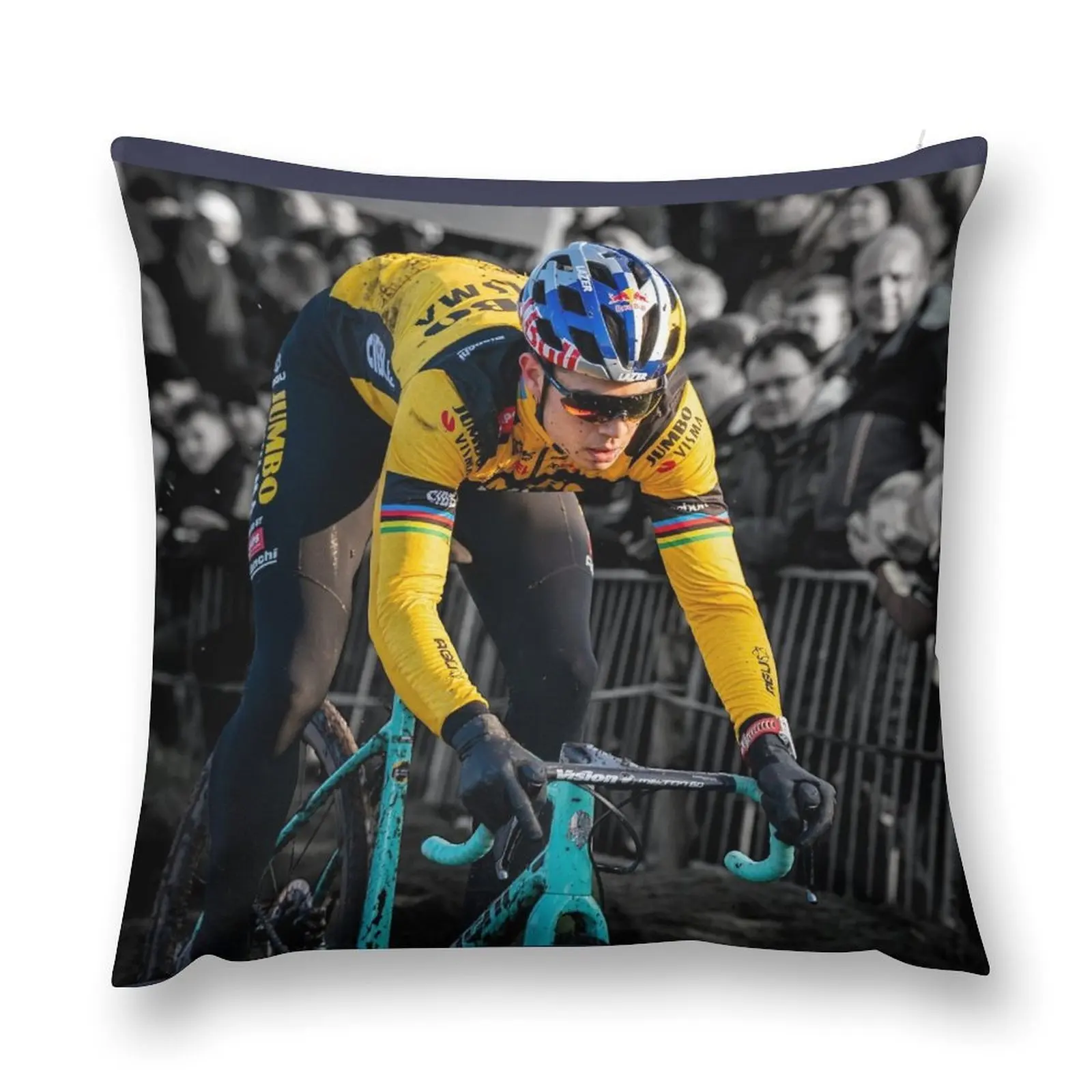 

Wout van Aert in action! Throw Pillow luxury throw pillow covers Custom Cushion bed pillows pillow