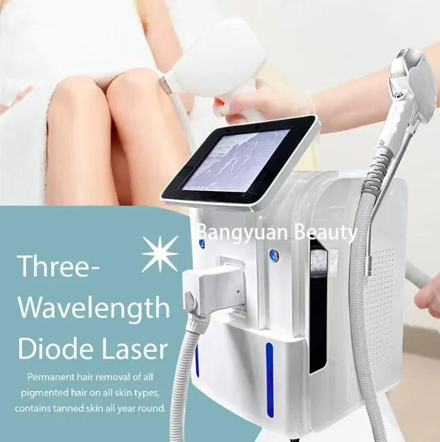 Professional 4000W High Power 755nm 808nm 1064nm Diode   Hair Removal Machine Ice Titanium Painless Epilator For Salon