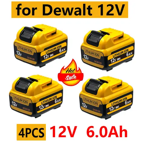 für DeWalt 12V Akku, ein Ersatzakku für DeWalt Elektrowerkzeuge, kompatibel mit DCB120, DCB123, DCB127, DCB124