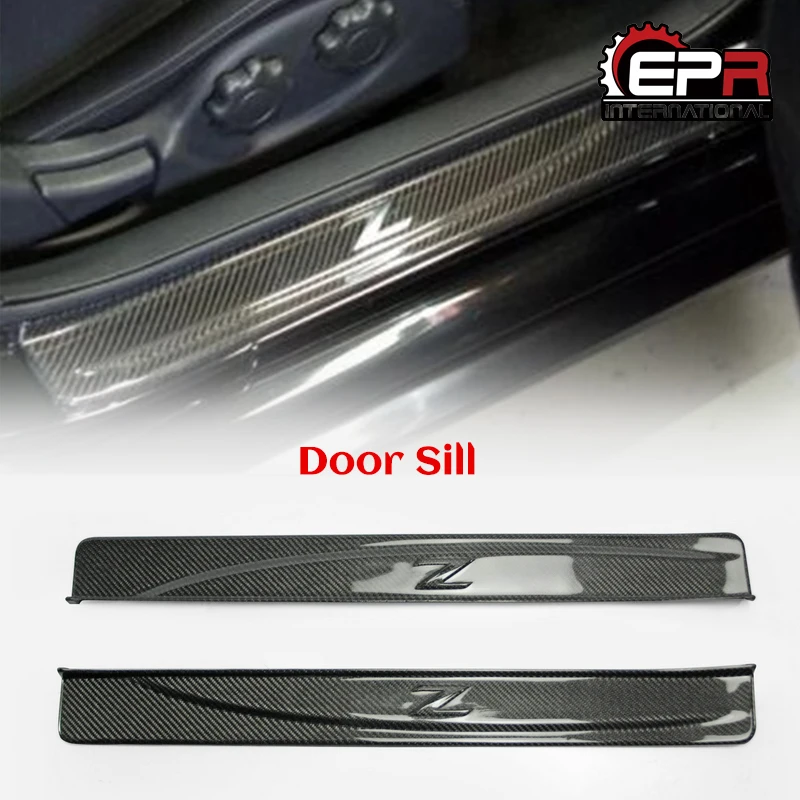 مناسبة لملحقات السيارة من ألياف الكربون OEM عتبة الباب لوحة خطوة الباب إضافة على حواف السباق لـ 09 فصاعدا 370Z Z34