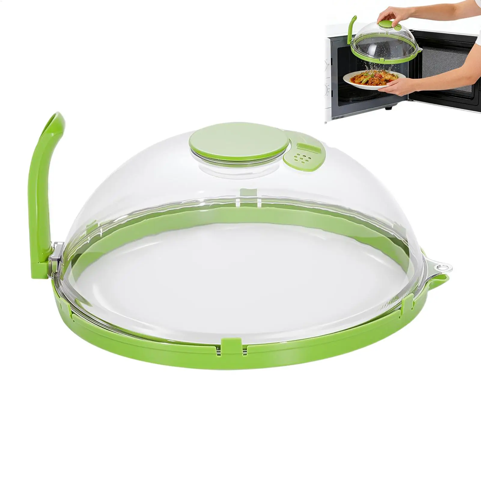 

Microwave Splash Cover High Temperature Resistant Microwave Guard Lid Transparent Food Heating Cover Steam Kitchen Accessories