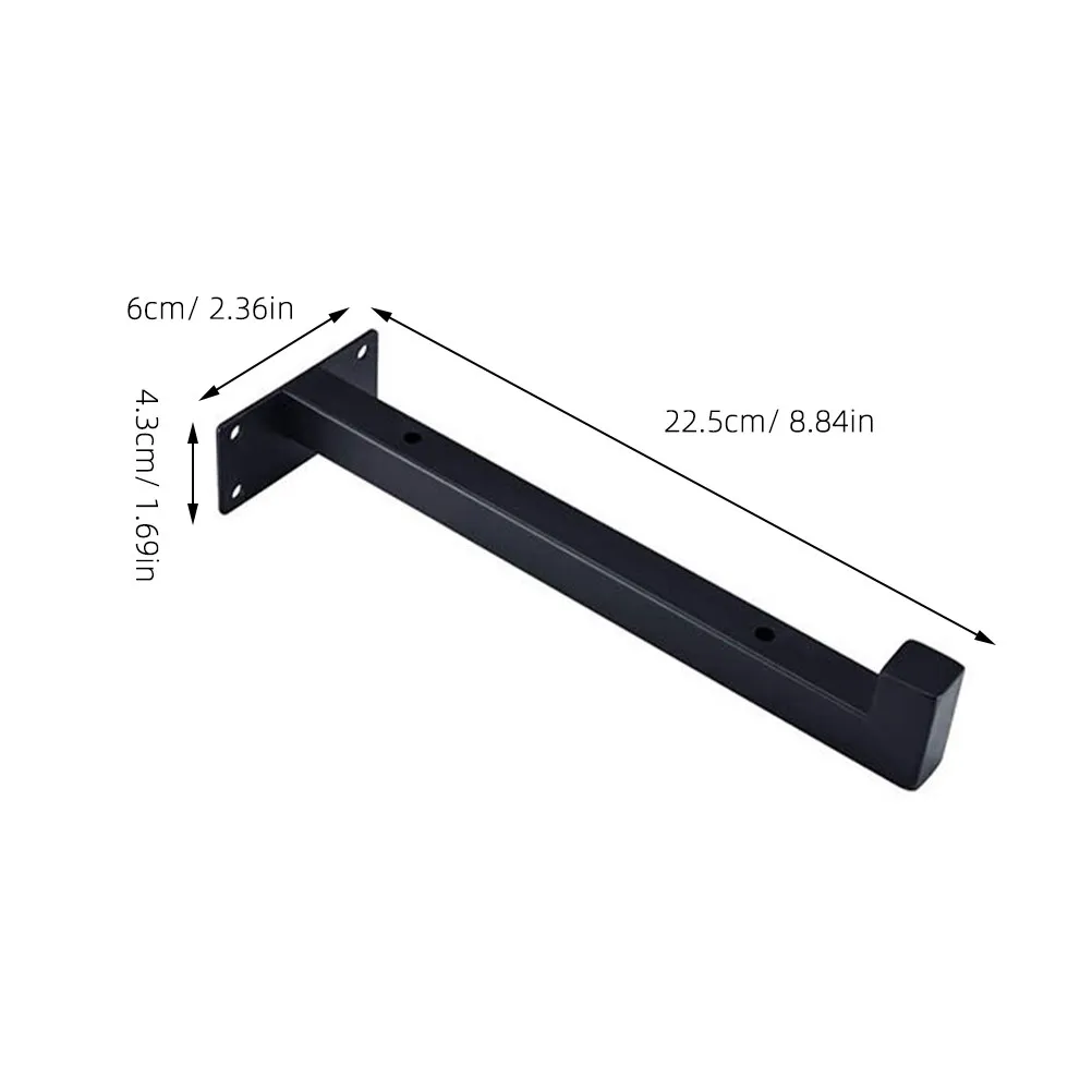 4Pcs Strong Iron Partition Brackets Heavy Duty Shelf Support Bracket for DIY Storage Rack Bookshelf Wall Mounted Home Office