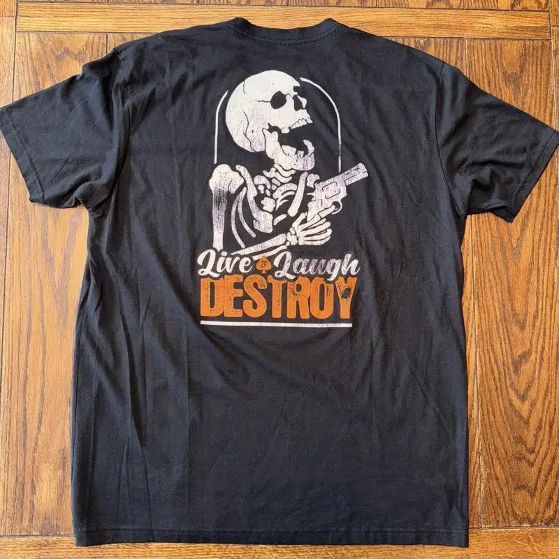Zero Foxtrot T Shirt Men’s XL Skull Black Logo Live Laugh Destroy