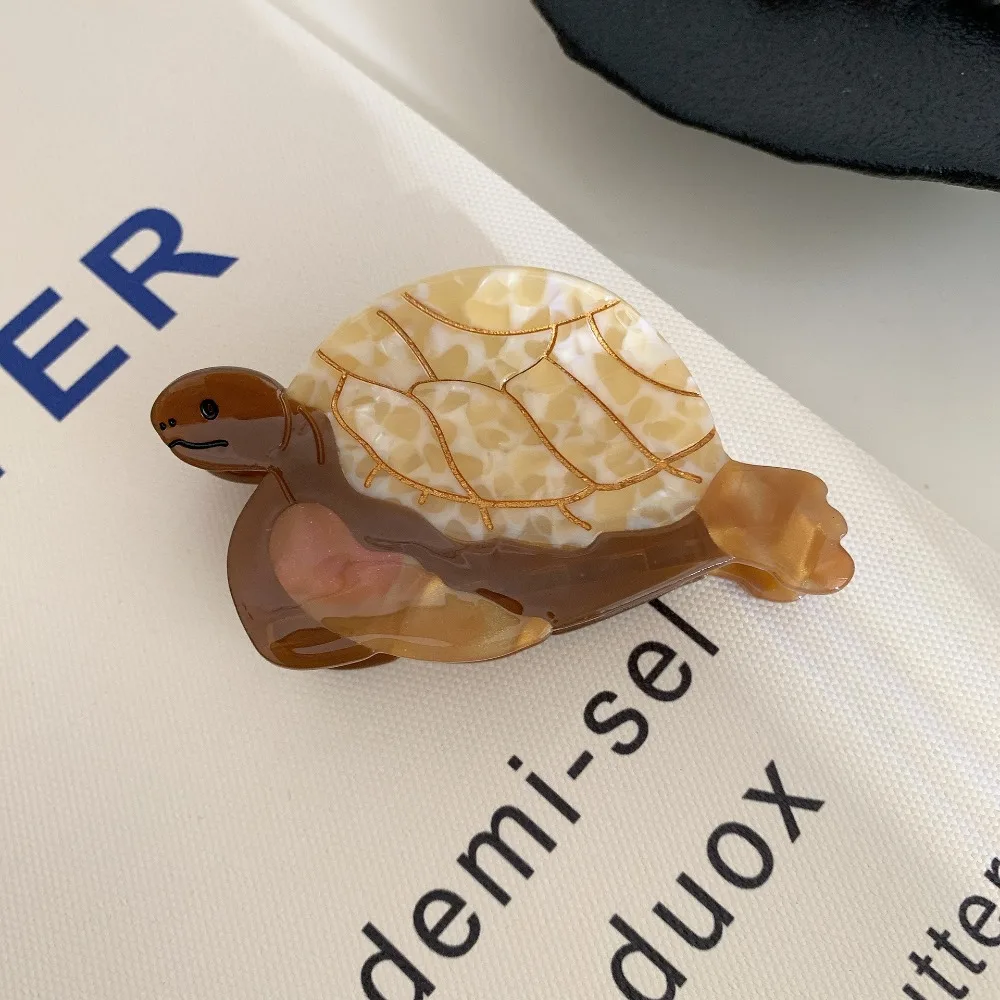 Funny Acetic Acid Acetate Turtle Hair Claw Sea Creature Ocean Series Animal Hair Clip Headdress Grab Clip Big Shark Clip Female
