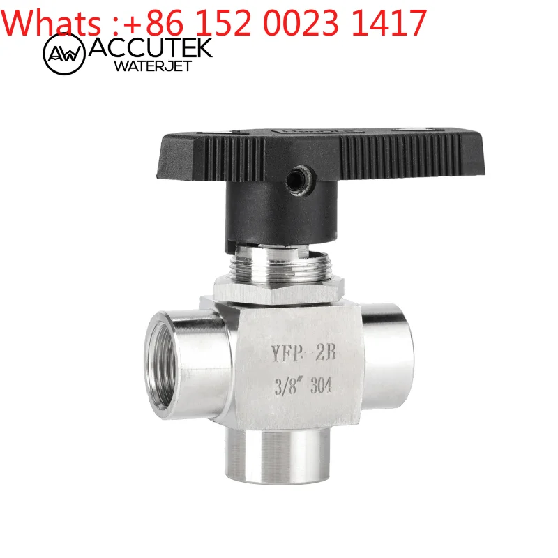 304 سلك داخلي من الفولاذ المقاوم للصدأ صمام كروي ثلاثي الاتجاه YFP-2B صمام أداة L نوع 2 نقاط 3 نقاط