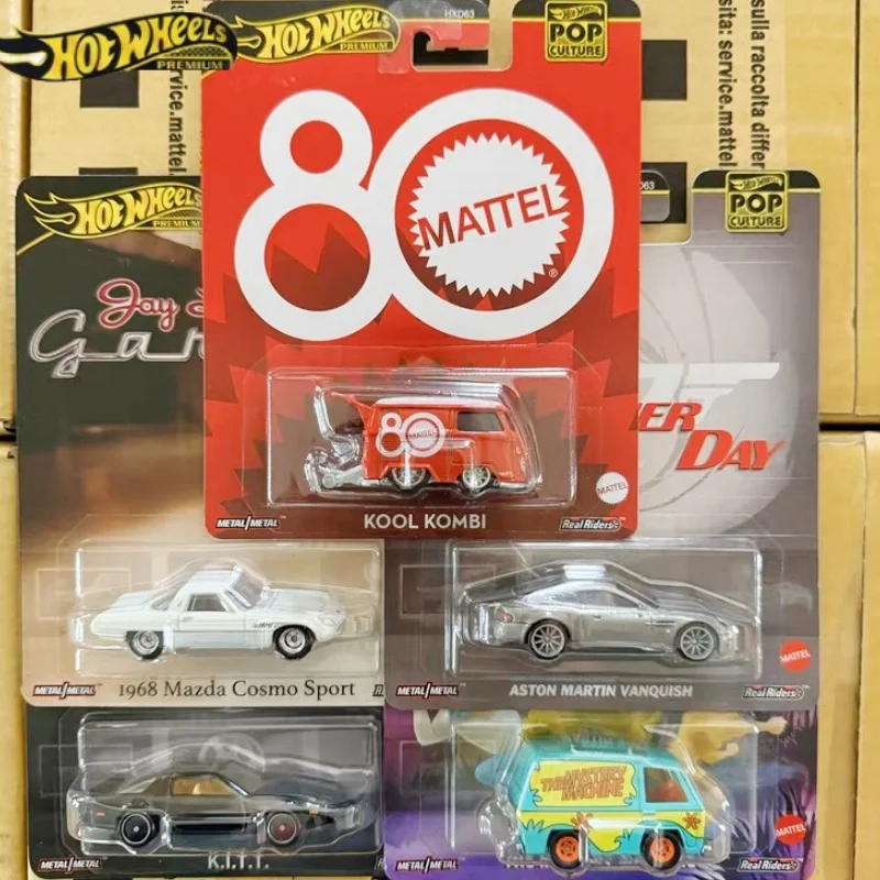 

New Hot Wheels Hdx63 2025 Pop Culture 1/64 1968 Mazda Cosmo Sport Kool Kombi Aston Martin Model Car Toy Diecast Vehicle Gift