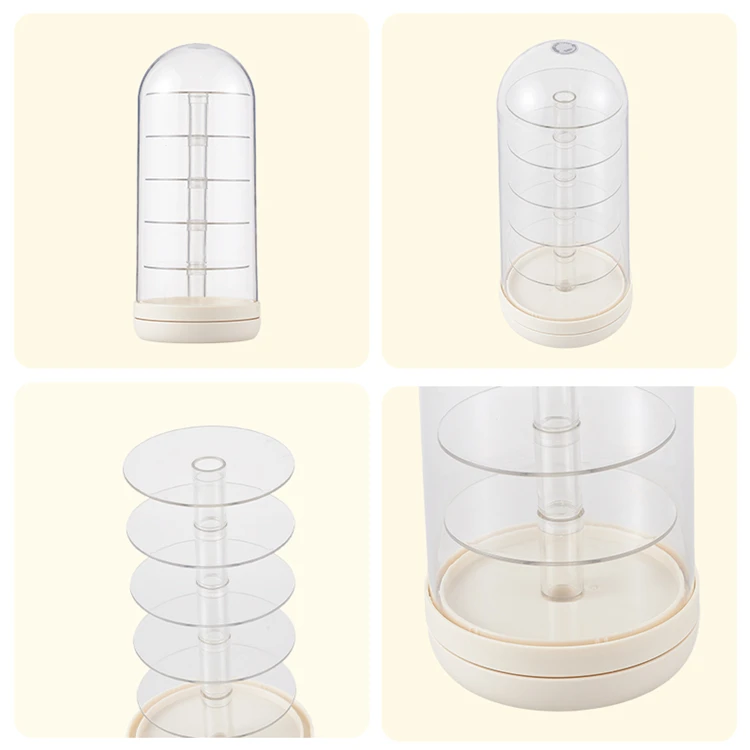 UFORU Home Blind Box Display Organizer, Mehrstöckiges Rotierendes Transparentes Großes Desktop-Figurenregal mit Abdeckung – Detail 3
