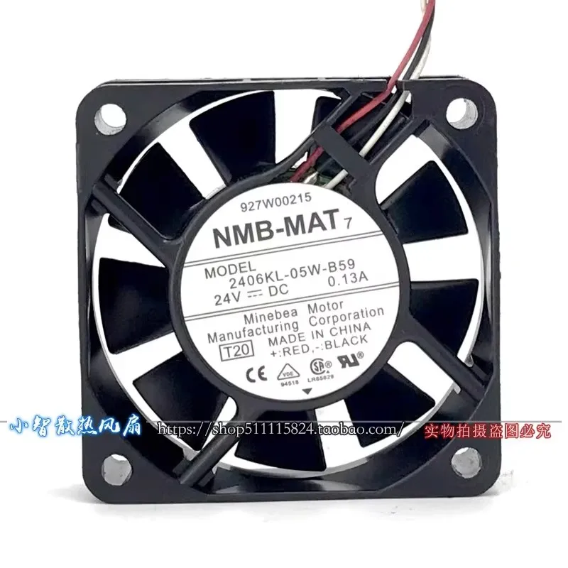 Original 60 * 60 * 15mM 24V 0.13A 6CM 3-wire detection alarm frequency converter Cooling fan 2406KL-05W-B59