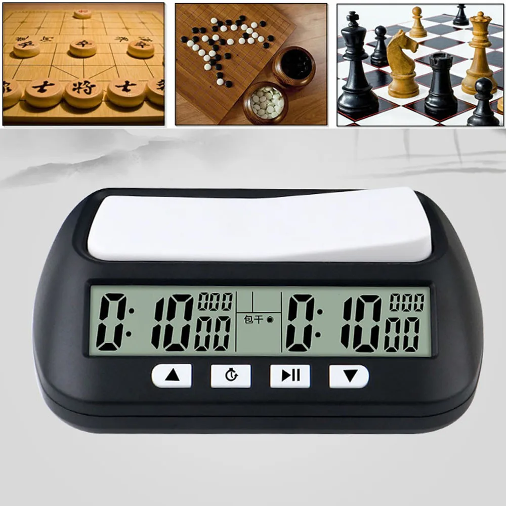 Chess Clock YS-902 Bonus Competition Hour Meter Board Game Stopwatch Count Up Down Timer Compact Digital Watch Chess Clock