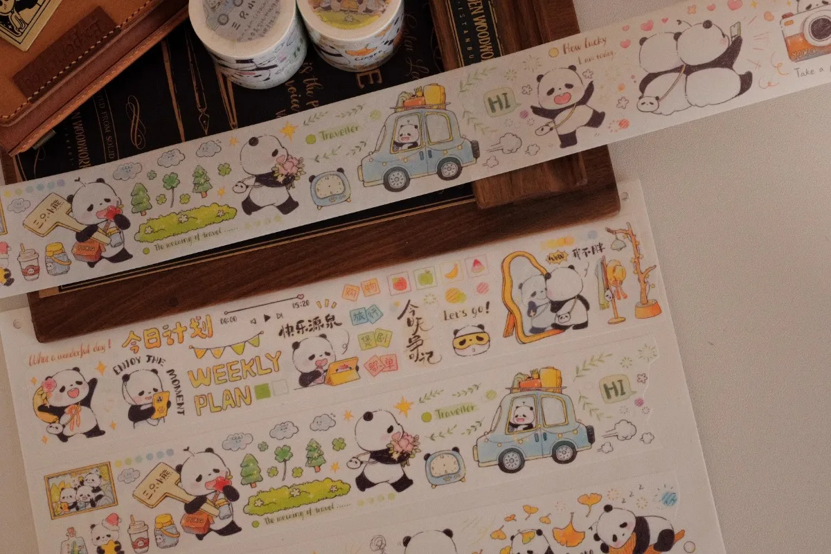 

Прекрасный 3-план панды, ежедневные ленты для домашних животных, принадлежности для рукоделия, сделай сам, скрапбукинг, изготовление карт, декоративная наклейка с планом