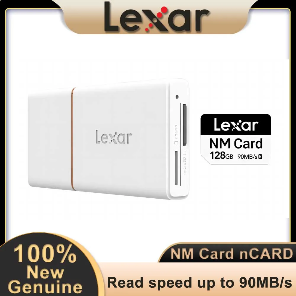 Lexar NM Card for HUAWEI Phone USB 3.1 Micro SD Card Reader Memory Card Microsd Flash TF Cards Up to 90Mb/s 128GB 256GB 512GB