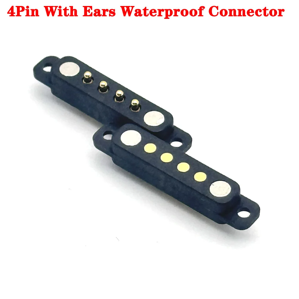 100Pair 5V 1A Magnetic Pogo Pin Connector 4Pin Pogopin Male Female 2.54mm Spring Loaded DC Magnet Connector Power Socke