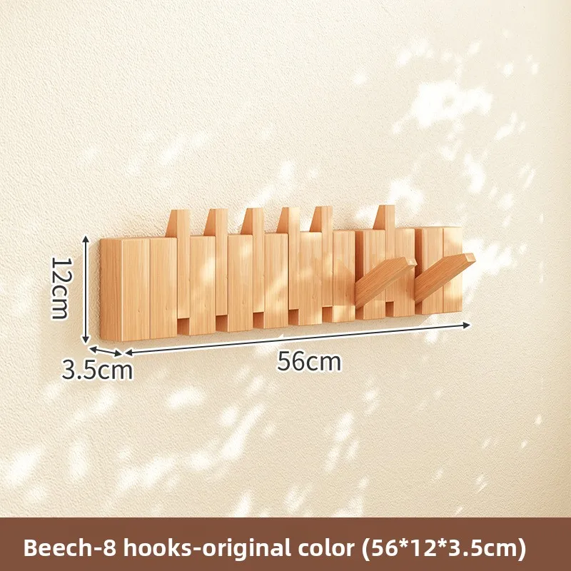 Hangende hangers, aan de muur hangende beukenpianotoetsen aan de muur, geen ponsen, slaapkamerveranda haak, achterdeur hoeden kledingrek