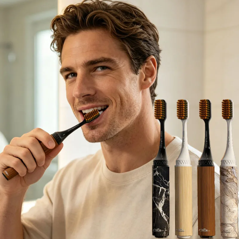 4PCS/8PCS Lipstick Style Portable Toothbrush, Efficient Cleaning, Gentle Gum Protection, Dense Soft Bristles, Gift Box Set