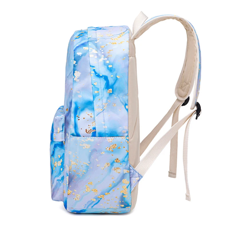 Mochila escolar de 3 piezas para adolescentes y niñas, bonita bolsa para libros, impermeable, con fiambrera, estuche para lápices