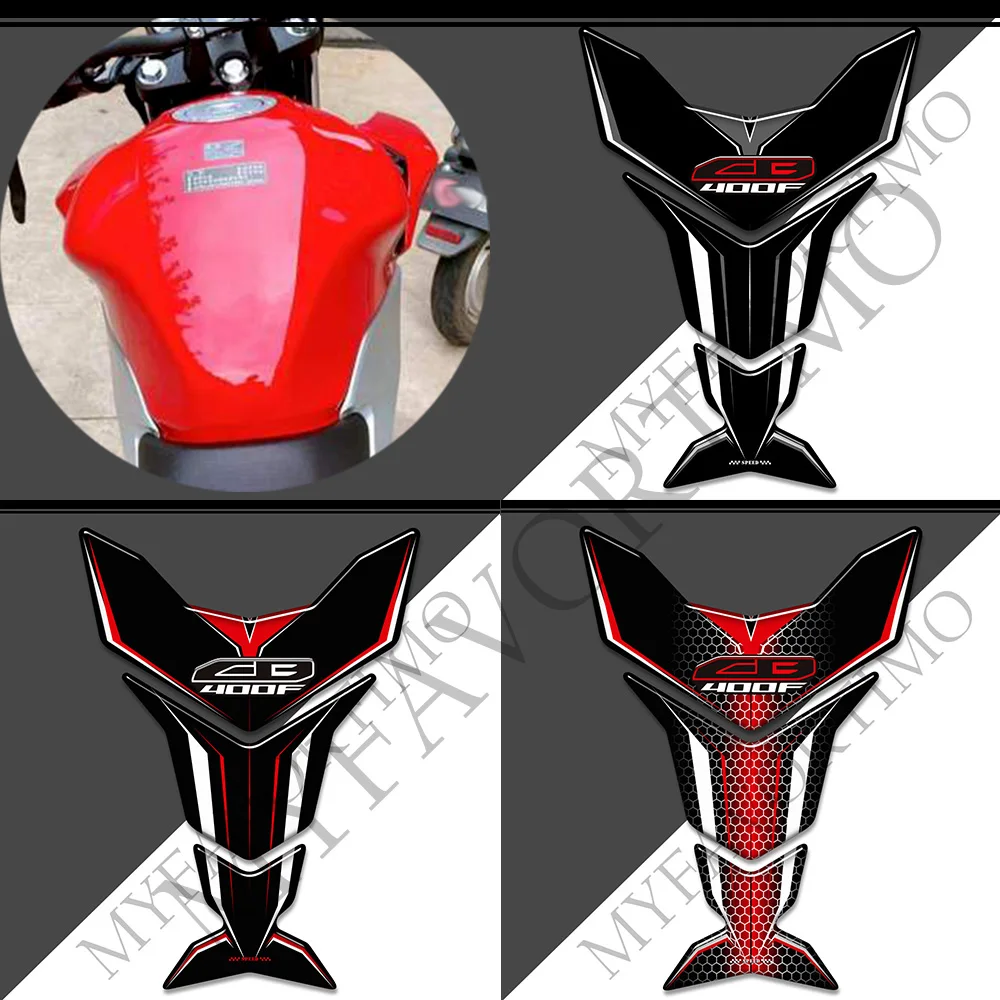 

Motorcycle For Honda CB400F CB 400F 400 F Tank Pad Gas Fuel Oil Kit Knee Fish Bone Protector 3D Stickers Decals