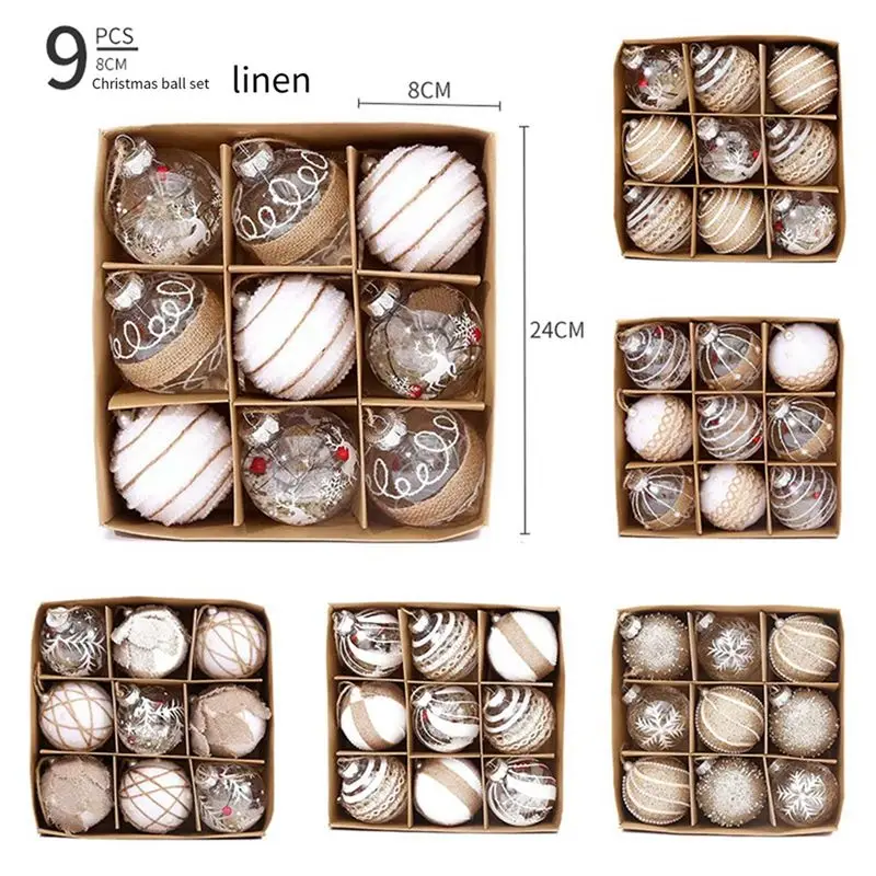 AA10RR Handmade Lace Christmas Ball Holiday Birthday Venue Layout Gift Ball Design Exquisite Christmas Ball, 1