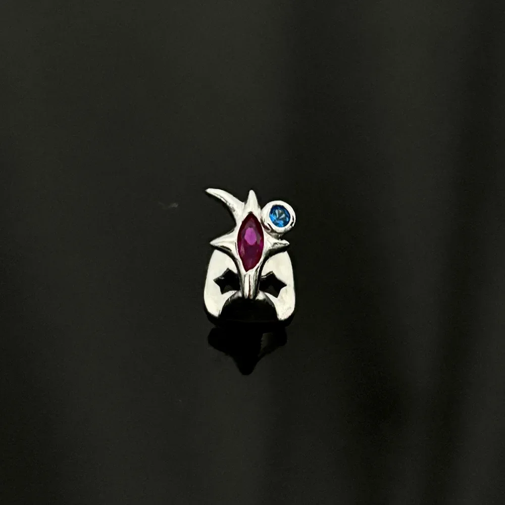 Hip Hop Paars Zirkoon Ster Tanden Grillz Y2K Vintage Enkele Blauwe CZ Steen Tand Caps Voor Vrouwen Mannen Sieraden Tandheelkundige Grills