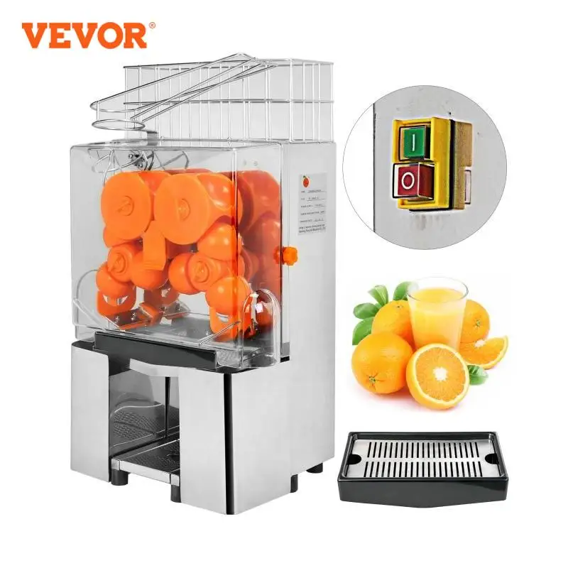 VEVOR 22-30 Pcs/Min Electric Orange Squeezer Juice Fruit Maker Juicer Press Machine Drink for Shop Bar Restaurant Commercial Use