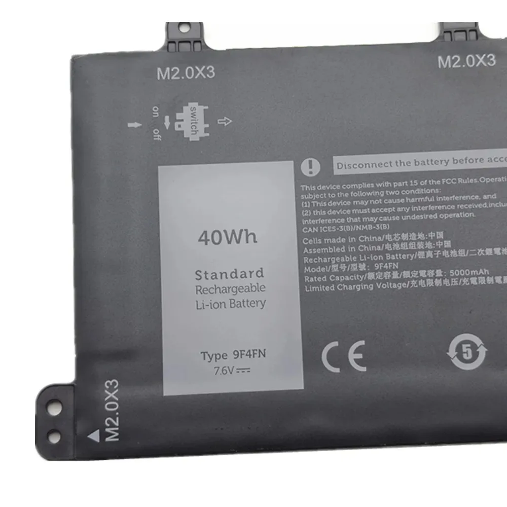9F4FN  Laptop Battery for DELL Latitude 7320 2VKW9 Tablet 2-in-1 7.6V 40Wh