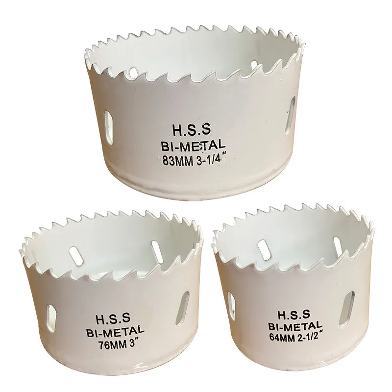 Hole Saw Kit for Pipe Grooving Machine, Multi-Size Set with Mandrel & Wrench, Tube Slotter Accessories