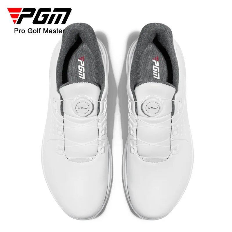 PGM Men Waterproof Golfer Sport Sneaker Non Slip Knob Laces Golf Shoes Fast Lace-up Fitness Sports Golf Shoes XZ321