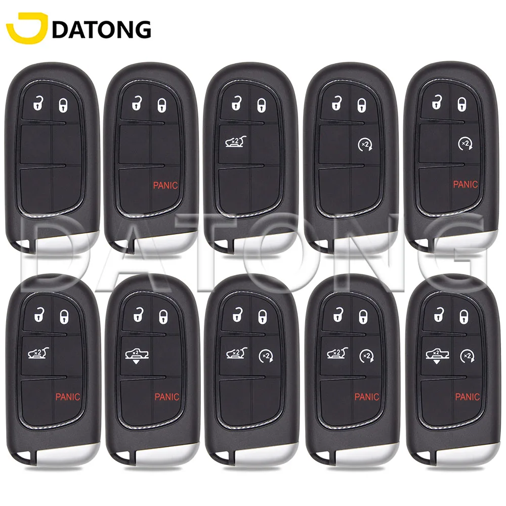 Datong World 2/3/4/5 Button Replacement Car Key Shell Case For Dodge RAM 1500 2500 3500 Jeep Cherokee 2014-2019