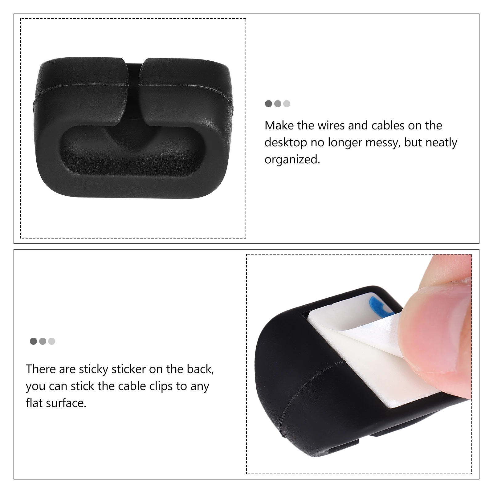

12Pcs Silicone Cable Clips Sticky Adhesive Cord Organizer for Computer Phone Cables