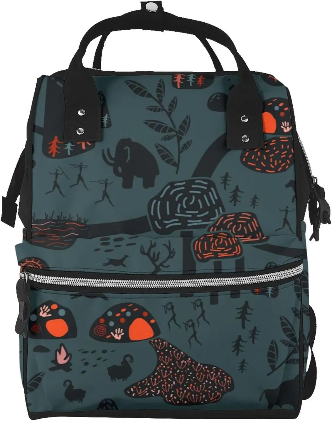 

Halloween Farm Diaper Bag Backpack for Women Large Capacity Nappy Bag Multifunction Waterproof Mummy Backpacks for Mom Dad Essen