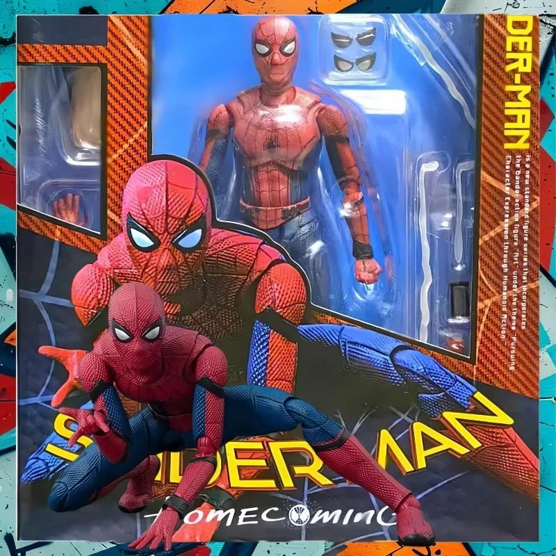 

New Shf Spider Man Action Figure Toy 15cm Spider-Man Homecoming Spider Man Multi-Accessories Movable Statue Model Gifts Toys