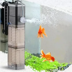 Super 4 In 1 Sunsun Internal Aquarium Filter Pump Fish Tank Multifunction Wave Maker Water Circulation Air Pump Filter CHJ